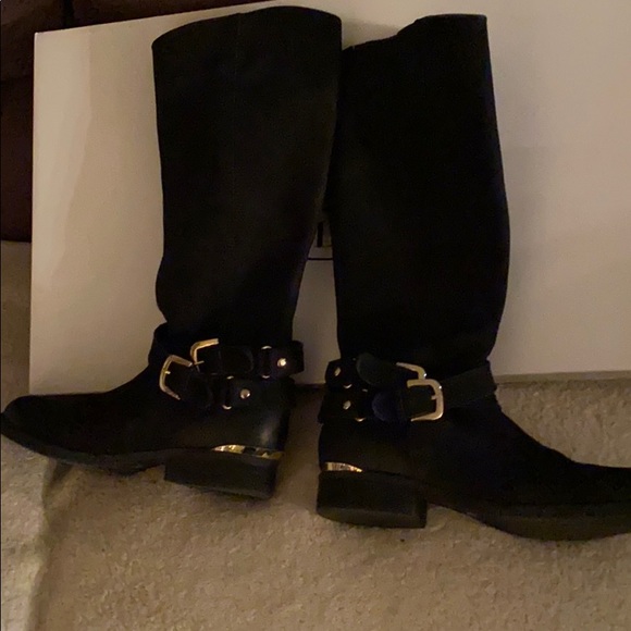 Steve Madden Suede Boots - Black - Picture 3 of 5